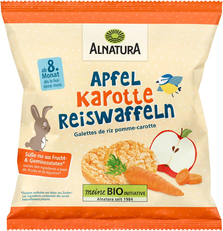 Alnatura Apple Carrot Rice Cakes 35g (from 8 months)