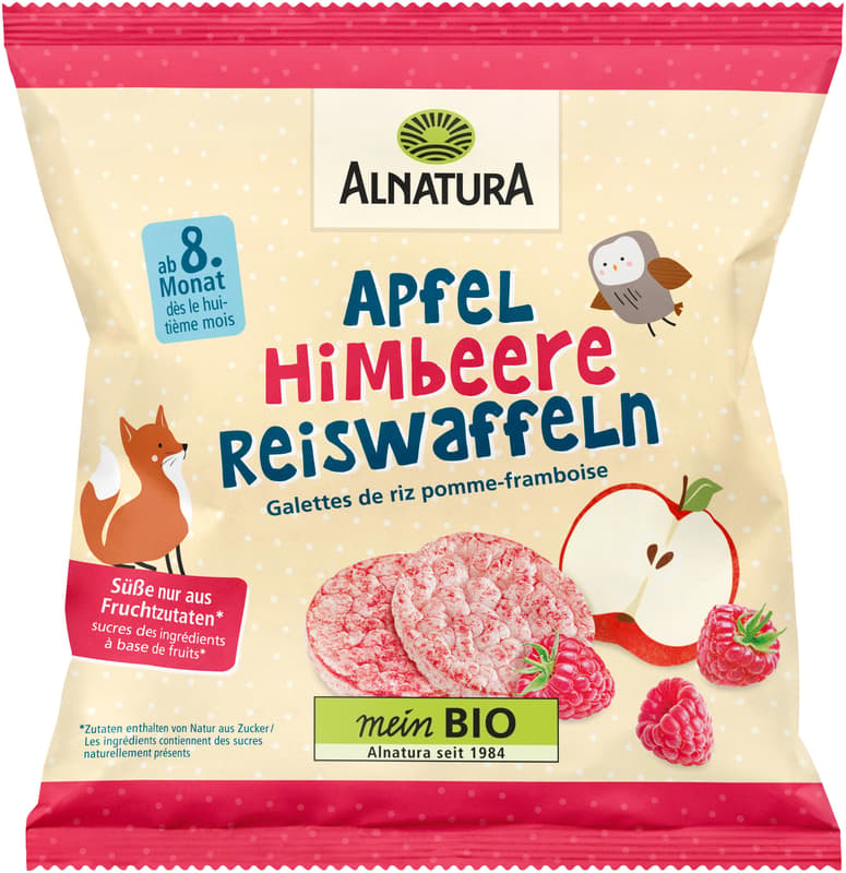 Alnatura Apple Raspberry Rice Cakes 35g (from 8 months)