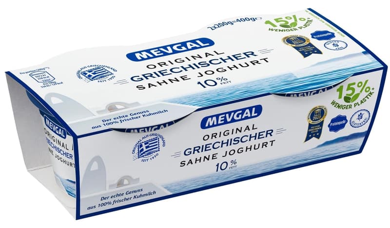 Mevgal Greek Yoghurt 10% Natural 2 x 200g