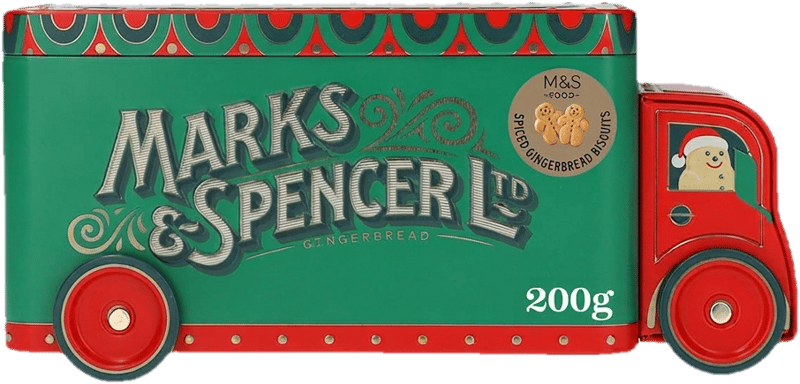 Marks & Spencer Spiced Gingerbread Biscuits Truck Tin