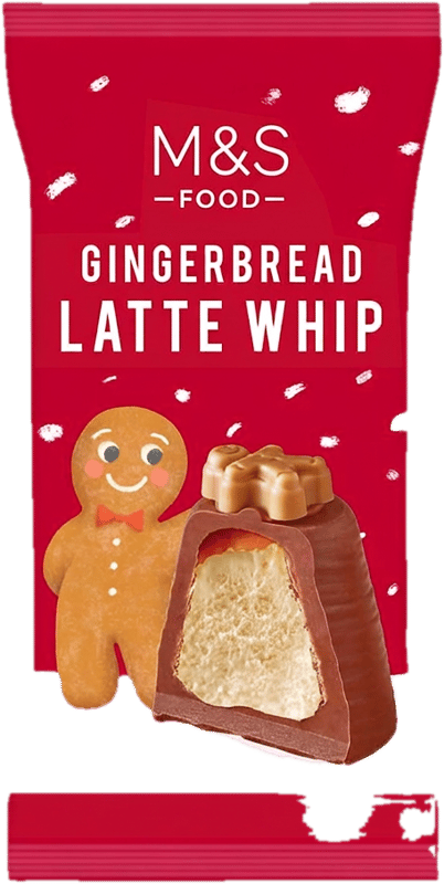 Marks & Spencer Gingerbread Latte Whip - Gingerbread chocolate with marshmallow filling