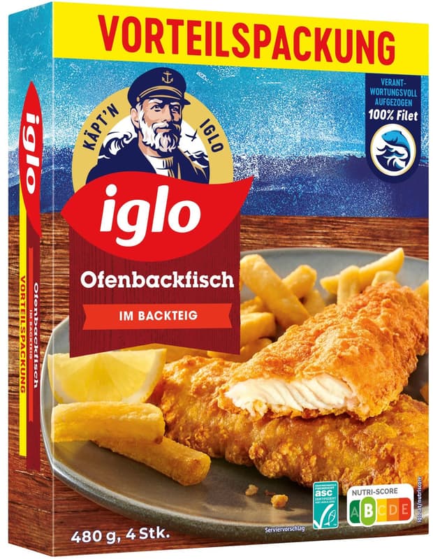iglo ASC Ofenbackfisch Vorteilspackung (tiefgekühlt)