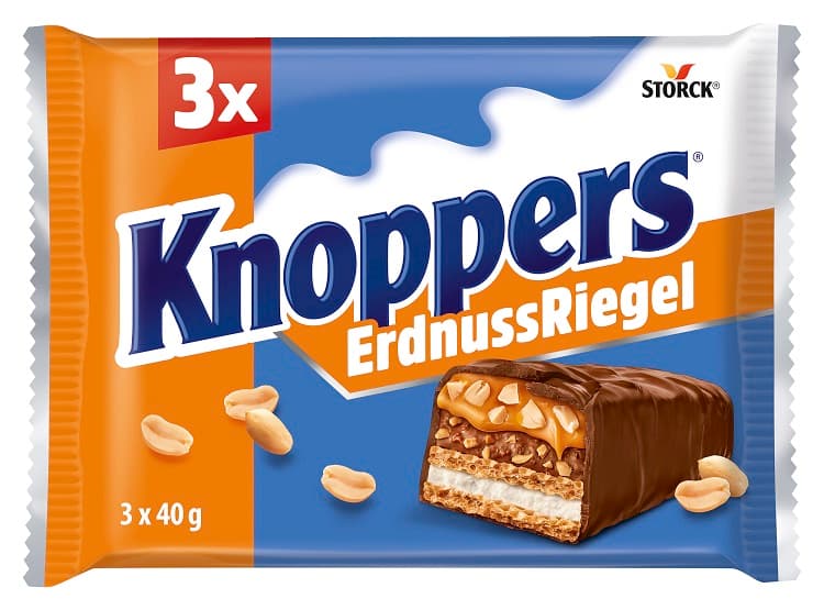 Knoppers Erdnuss Riegel 3er