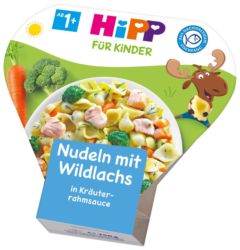 HiPP Noodles with Wild Salmon in Herb Cream Sauce