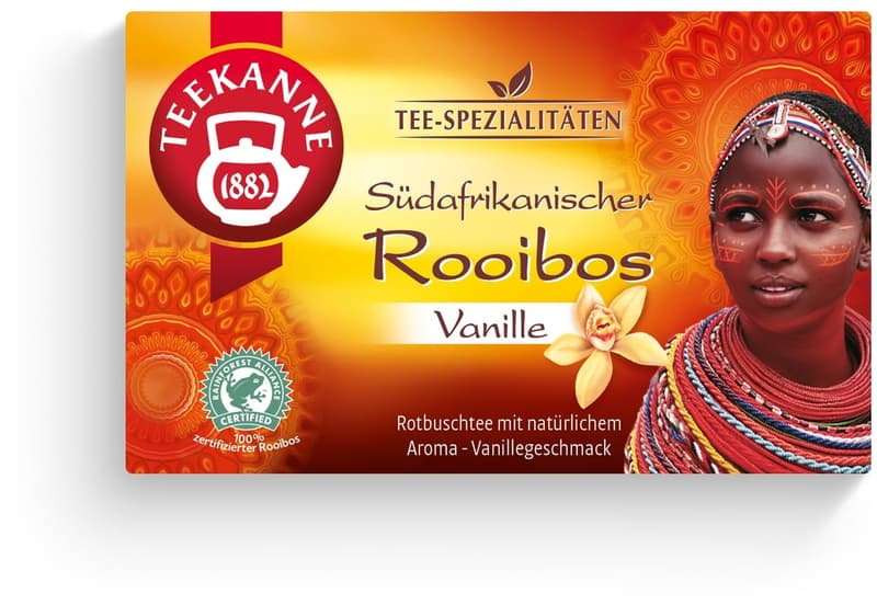 Teekanne Tee-Spezialitäten Rooibos Vanille Teebeutel