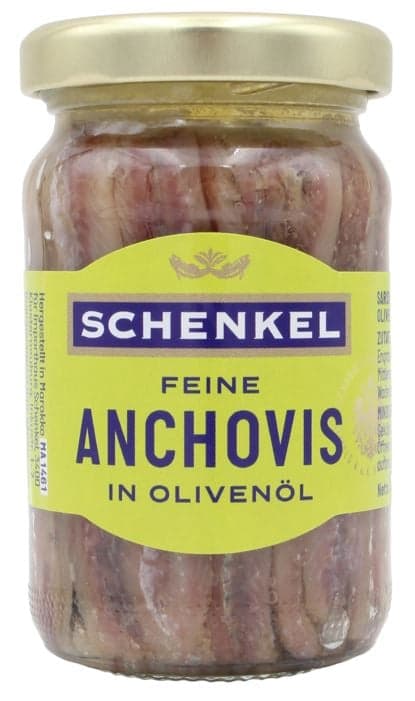 Thigh anchovies in olive oil