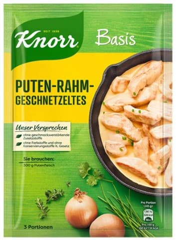 Knorr base for creamed turkey schnitzel