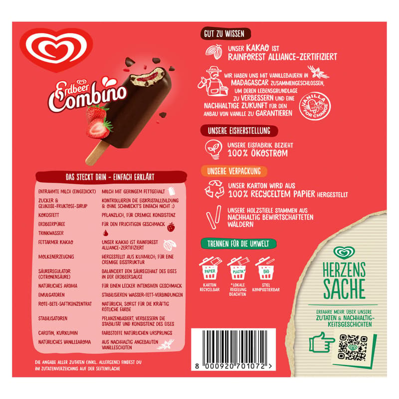 Eskimo Multipack 6 x Strawberry Combino