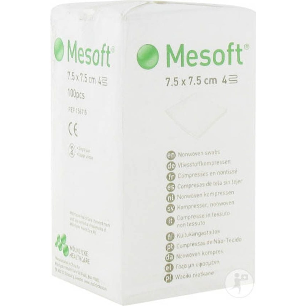 MESOFT Vlieskompresse unsteril  7,5X7,5CM