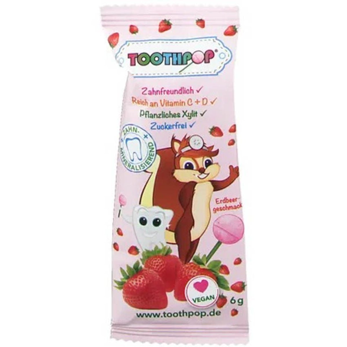 Toothpop Lolli Erbeere