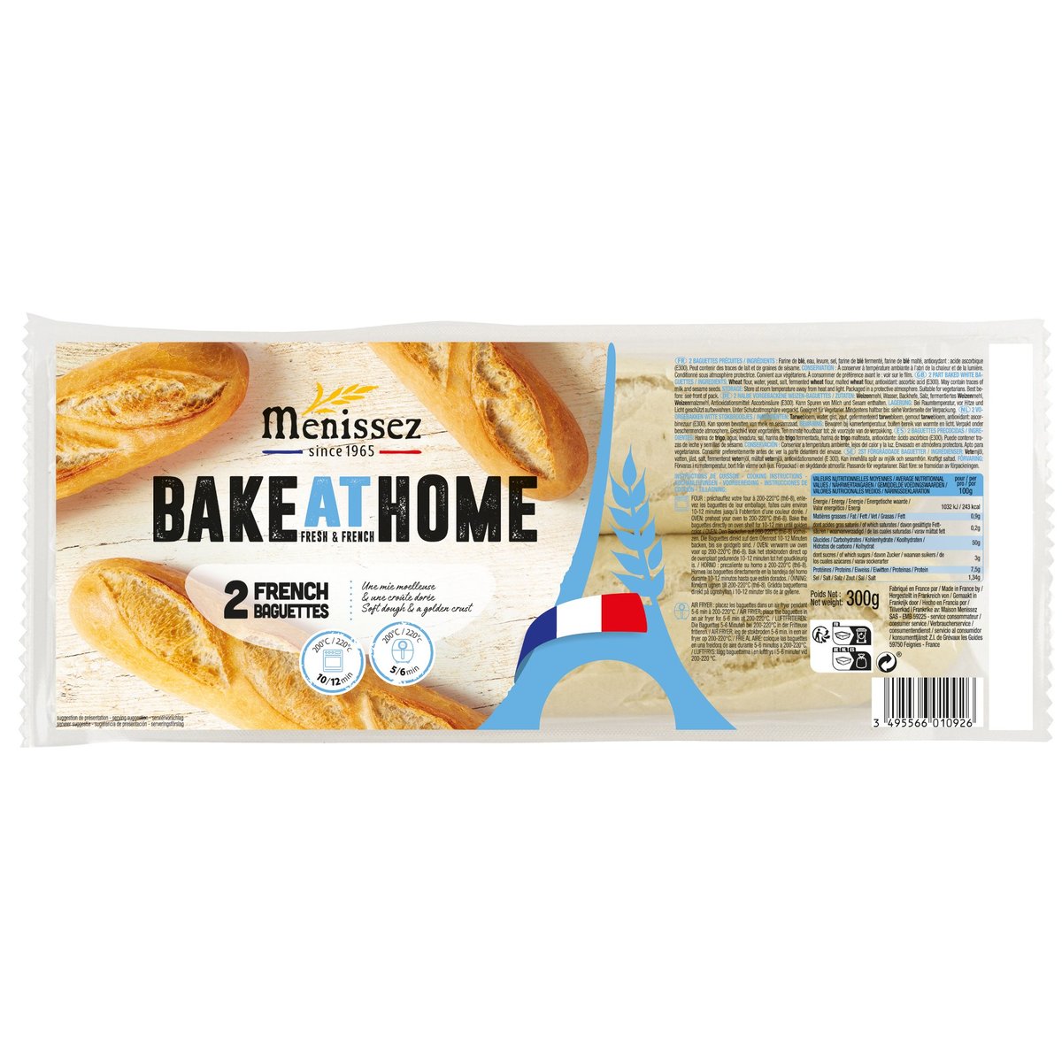 Menissez Baguette zum Aufbacken 2x150g