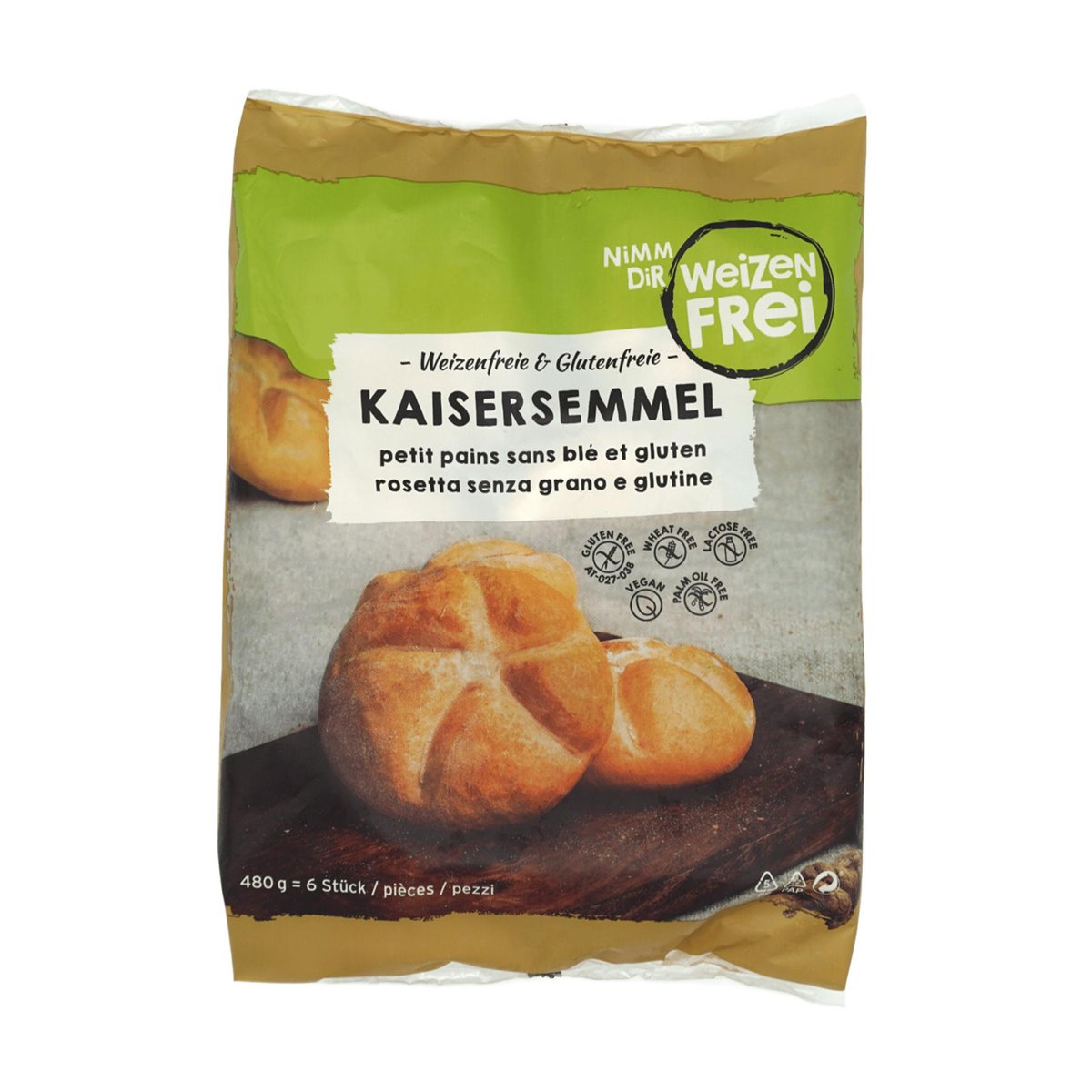 Weizenfrei Kaisersemmeln 6x80g glutenfrei (gefroren)