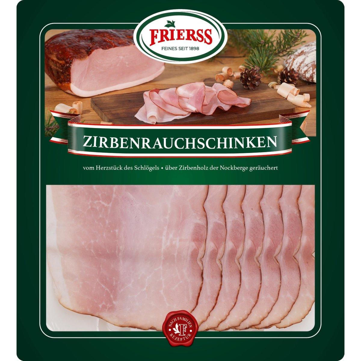 Frierss Zirbenrauchschinken geschnitten