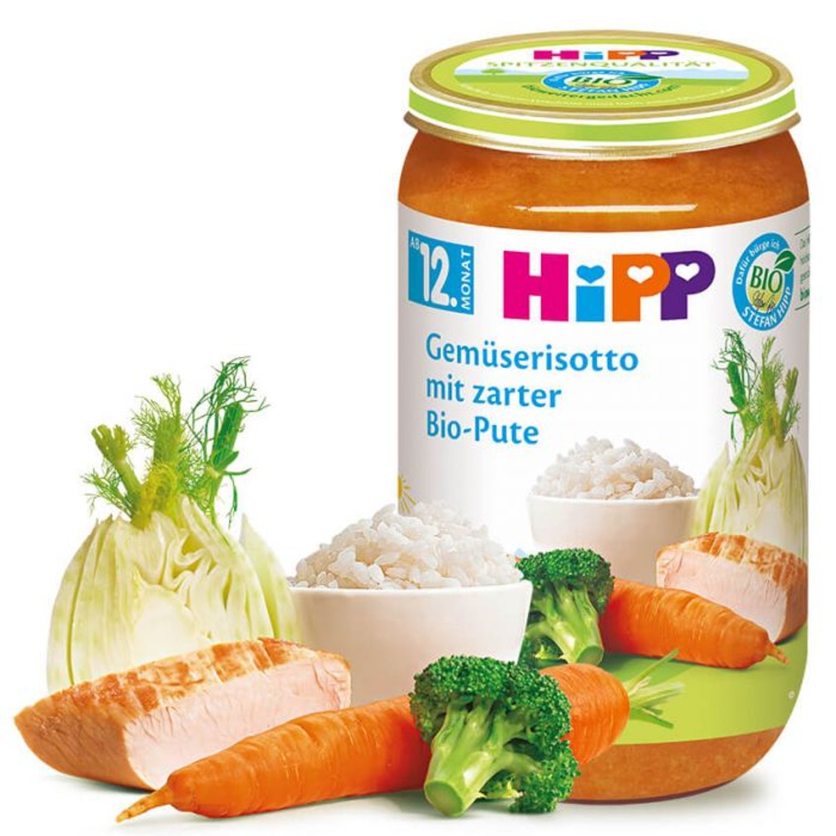 HiPP BIO Gemüserisotto mit zarter Bio-Pute, ab dem 12. Monat