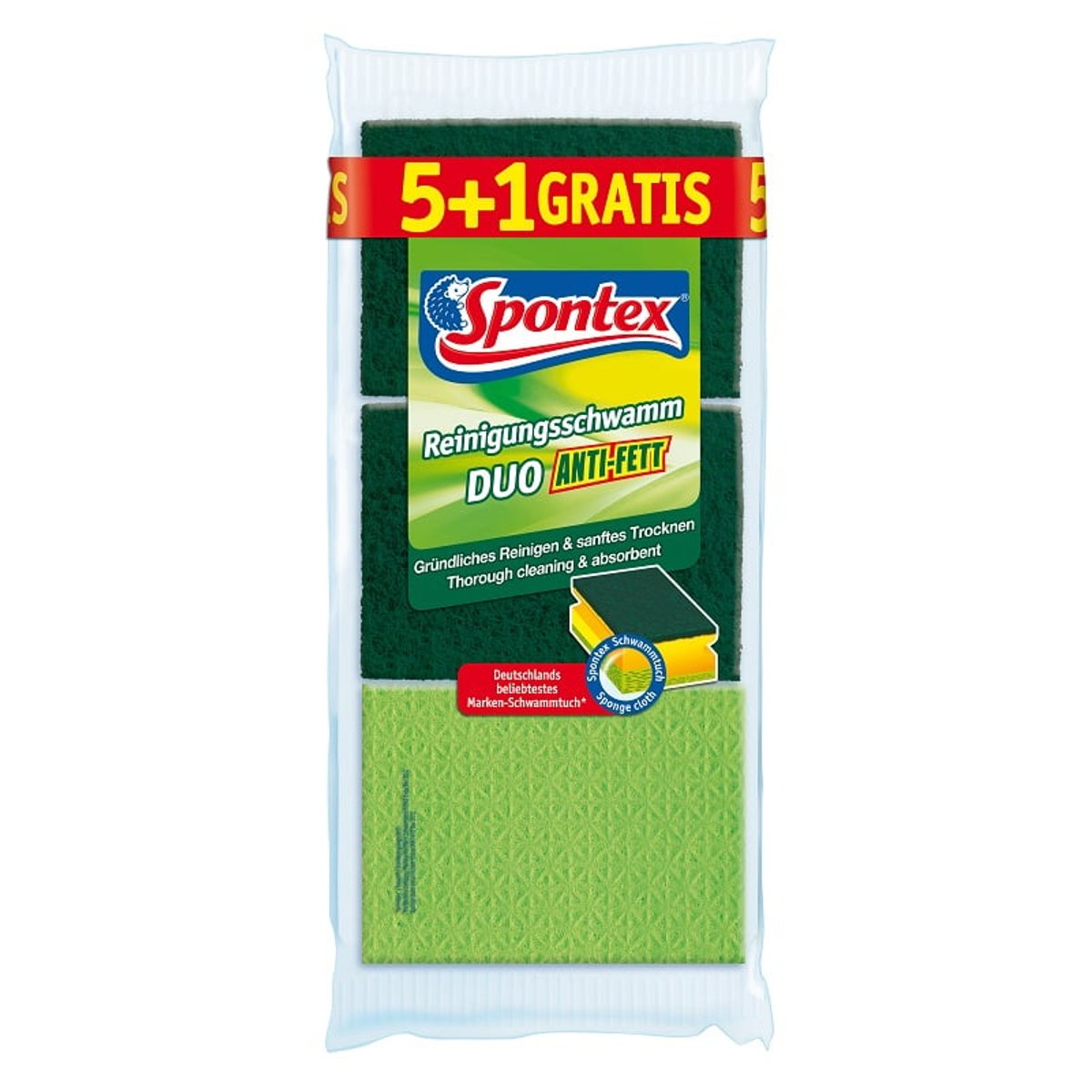 Spontex Reinigungsschwamm Duo Anti-Fett 5+1