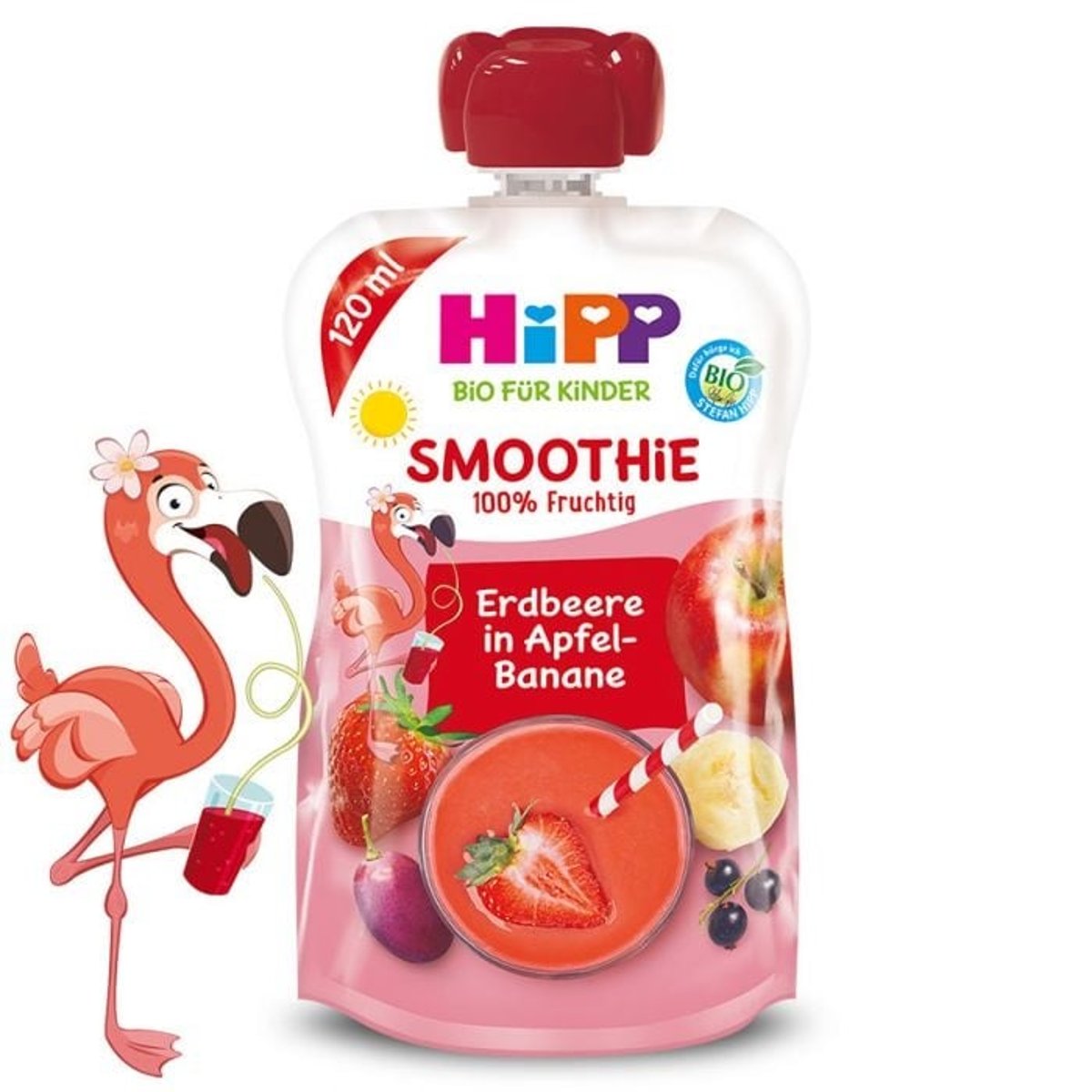 HiPP BIO Smoothie Erdbeere in Banane-Apfel