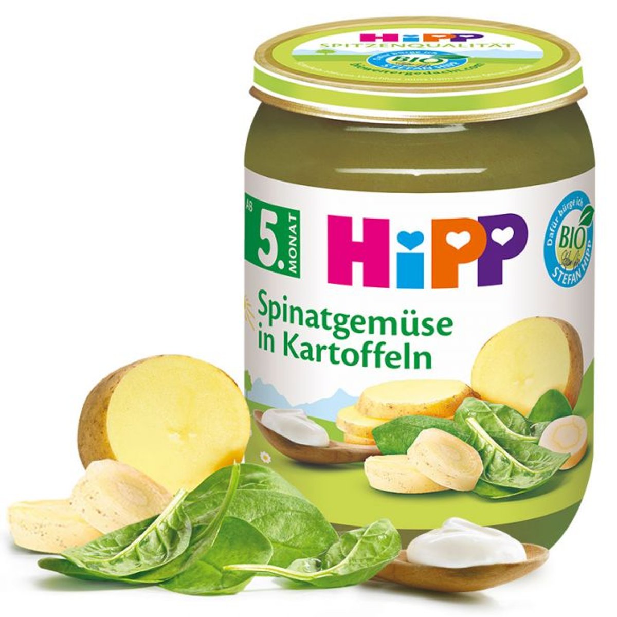 HiPP BIO Spinatgemüse in Kartoffeln, ab dem 5. Monat