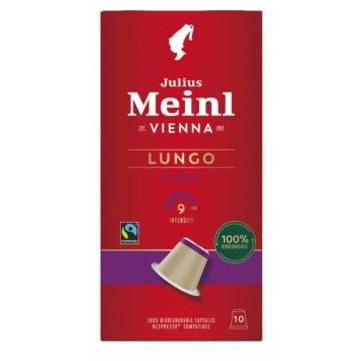 Julius Meinl Lungo Forte kompostierbar/biodegradable Nespresso kompatibel 10 Kapseln