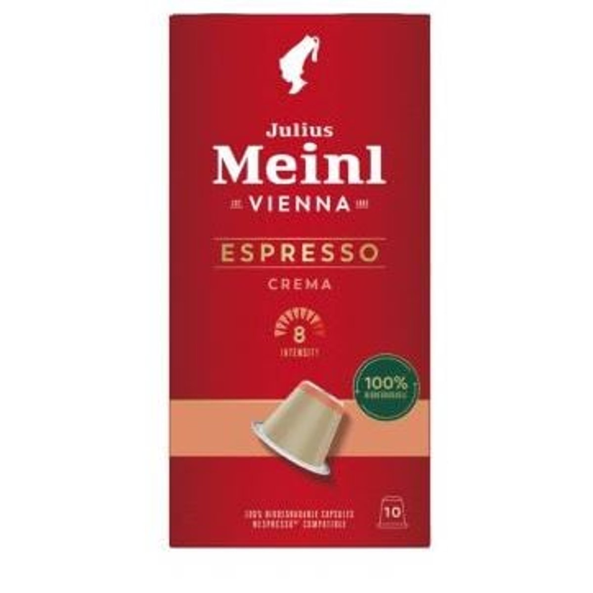 Julius Meinl Espresso Crema kompostierbar/biodegradable Nespresso kompatibel10er Kapseln
