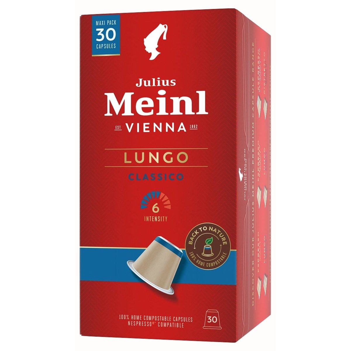 Julius Meinl Lungo Classico kompostierbar/biodegradable Nespresso kompatibel 30 Kapseln