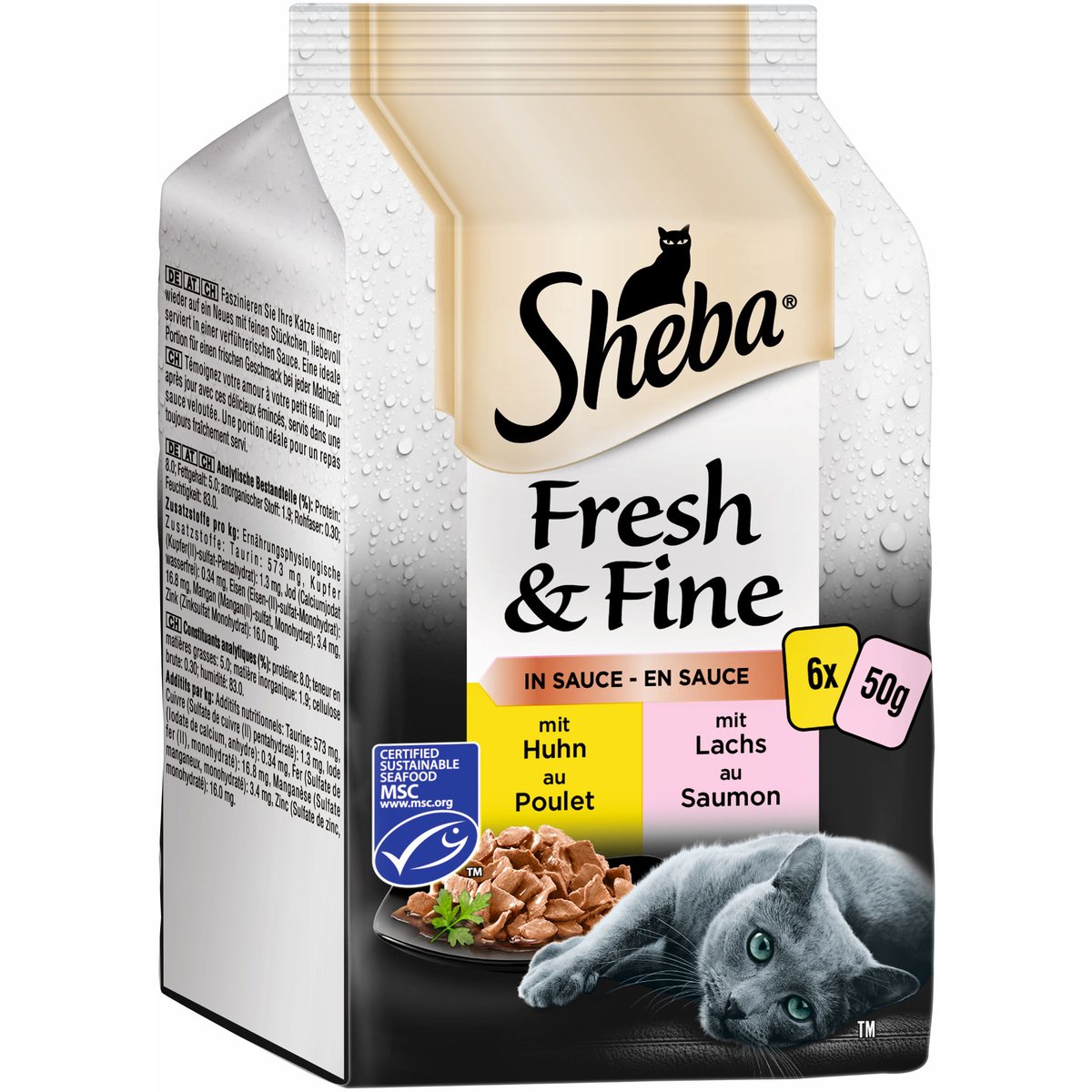 Sheba Fresh & Fine mit Huhn & Lachs in Sauce