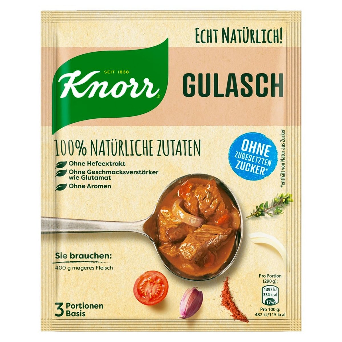 Knorr Echt Natürlich Gulasch