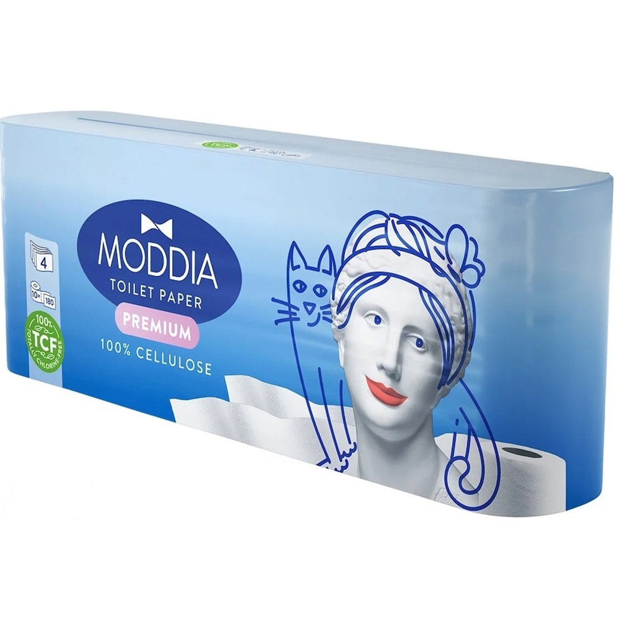Moddia Toilettenpapier 10 Rollen / 4-lagig