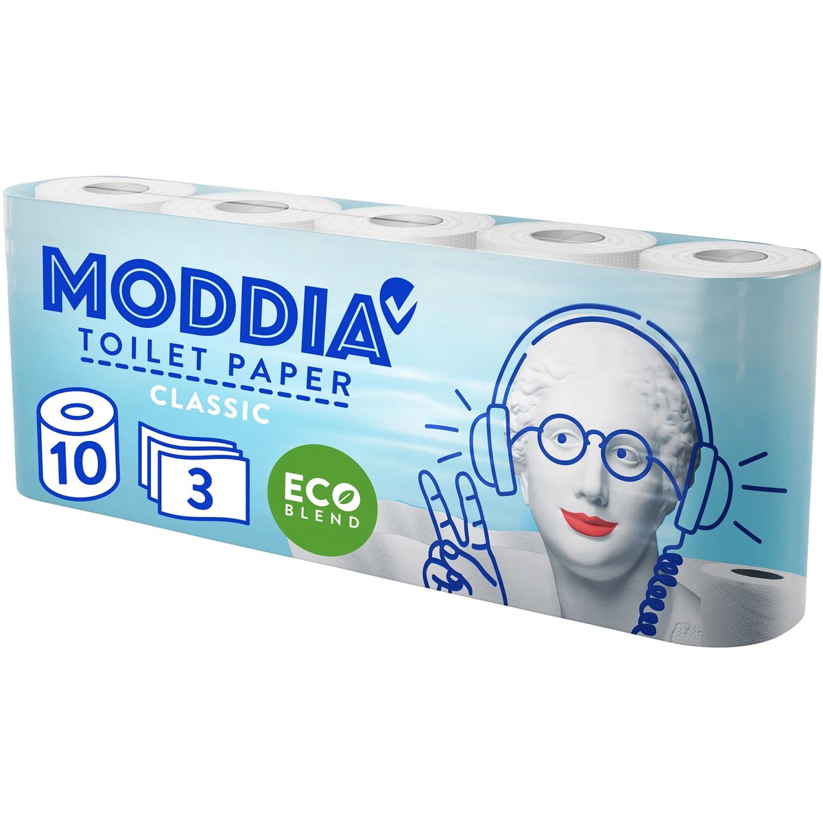 Moddia Toilettenpapier 10 Rollen / 3-lagig