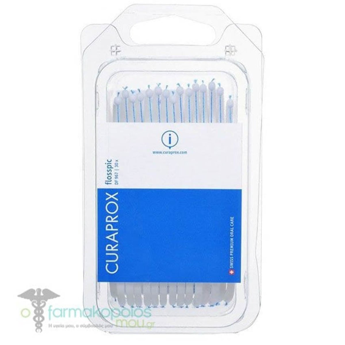 Zahnseide Curaprox Flosspic + Zahnstocher 30 Stück