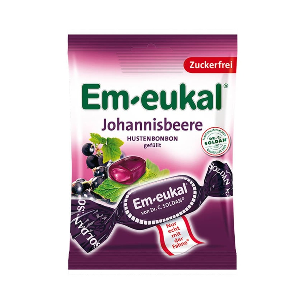 Em-Eukal Bonbon zuckerfrei Johannisbeere 75 G