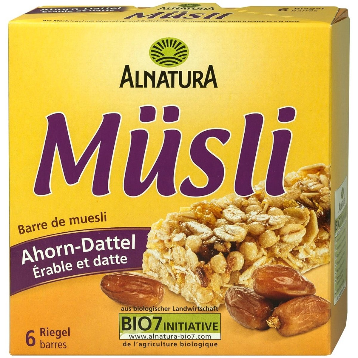 Alnatura BIO Müsli Riegel Ahorn Dattel 6x25g