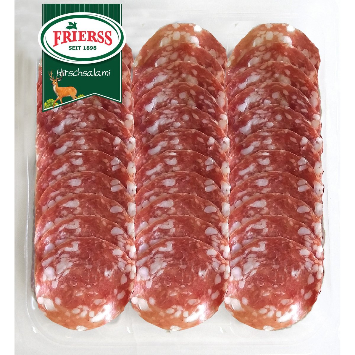 Frierss Original Hirschsalami geschnitten