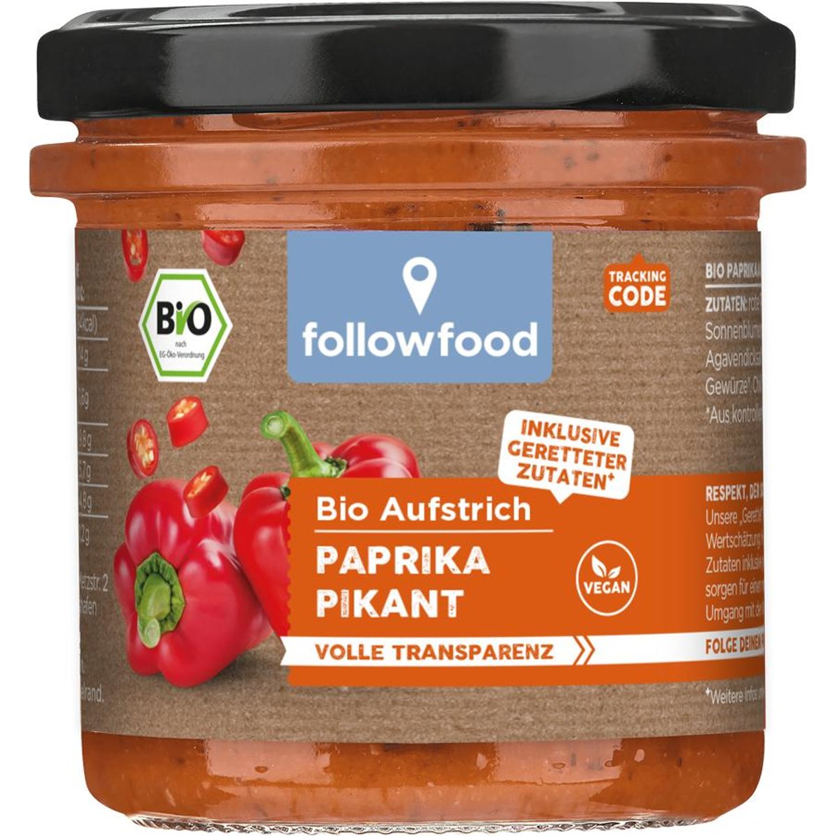 Followfood BIO Aufstrich Paprika pikant