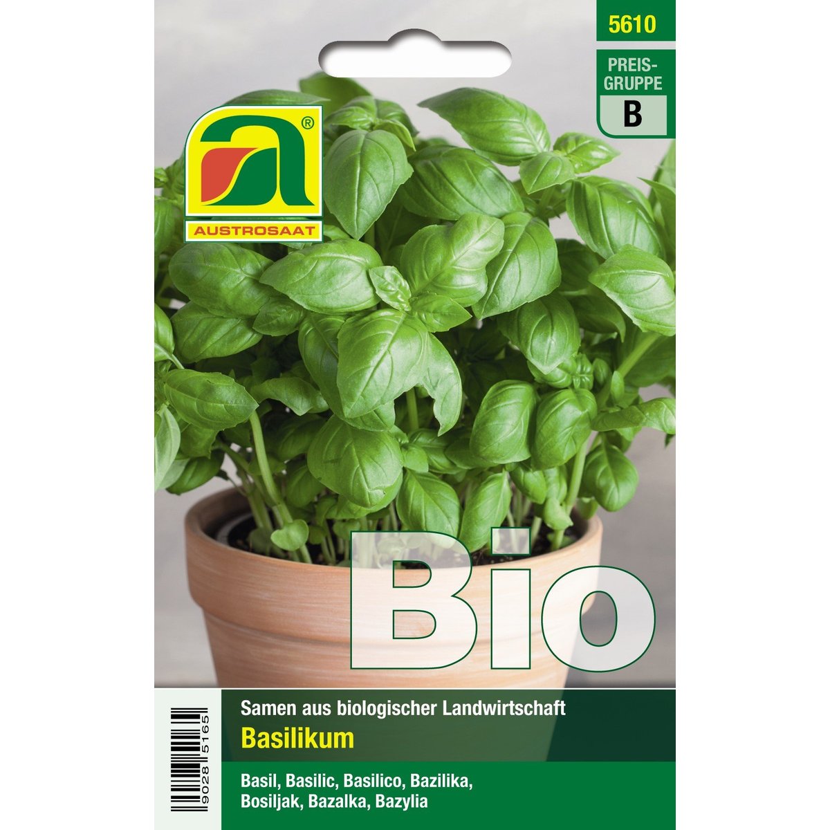 Austrosaat BIO Basilikum Hohes Grünes