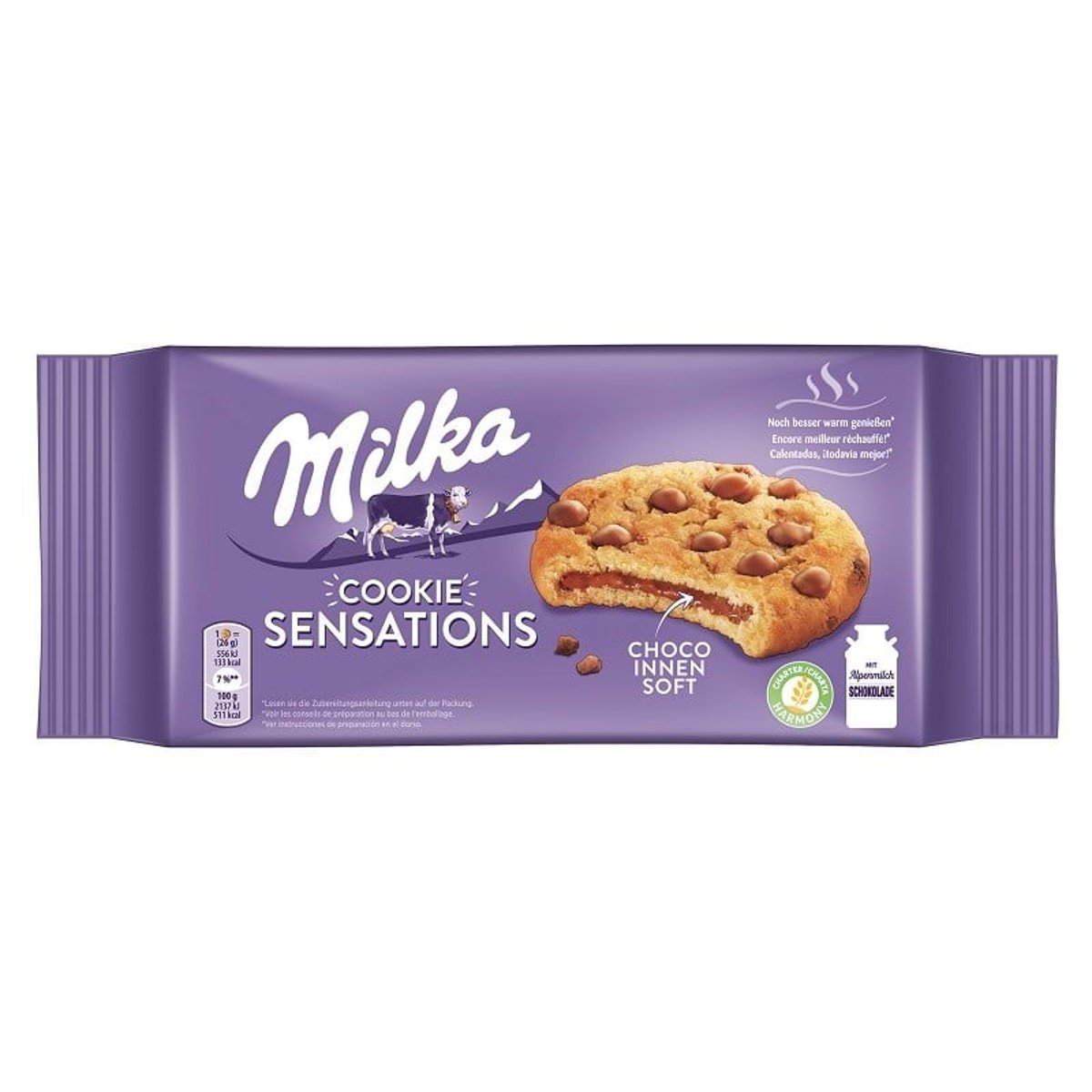 Milka Cookies Sensations mit Schokofüllung