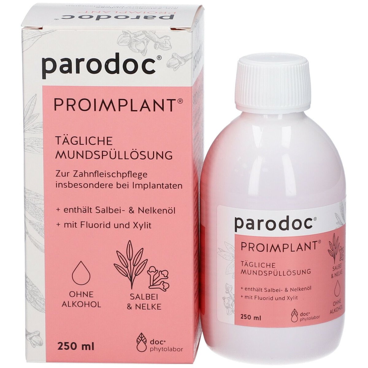 Parodoc Proimplant Mundspüllösung alkoholfrei 250 ML