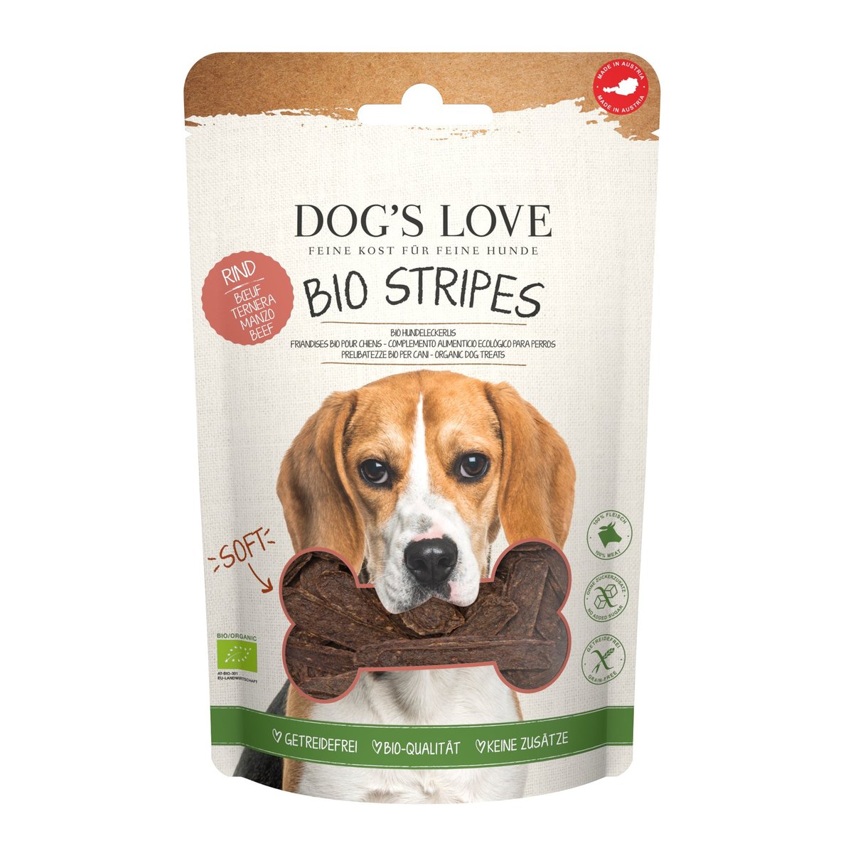 DOG'S LOVE Soft Stripes BIO Rind