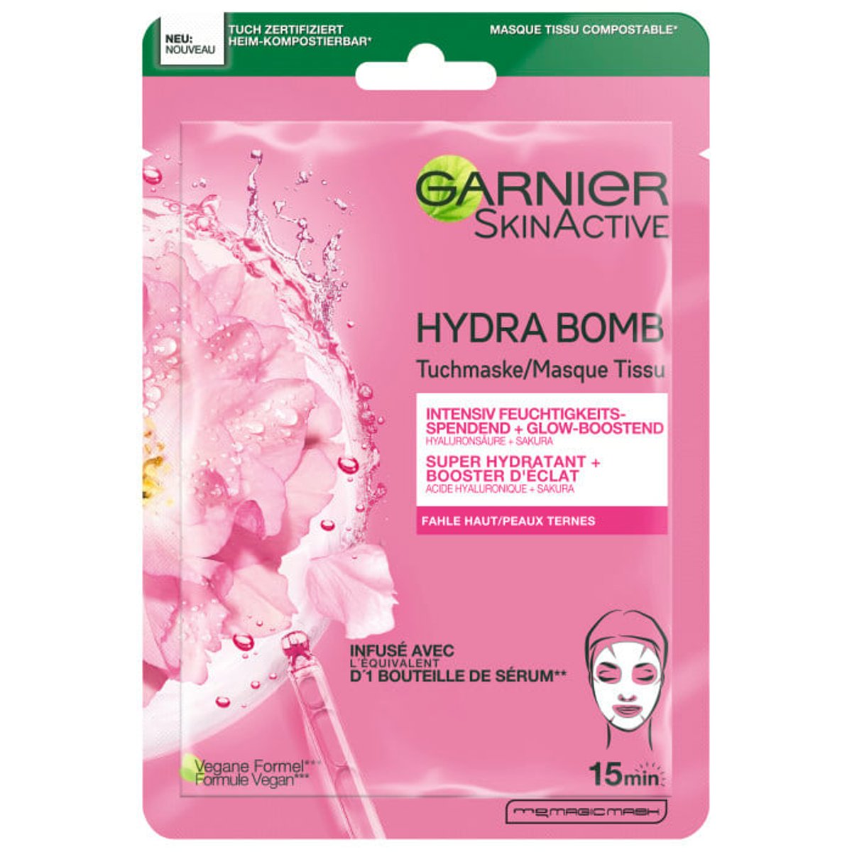 Garnier SkinActive Hydra Bomb Tuchmaske Sakura