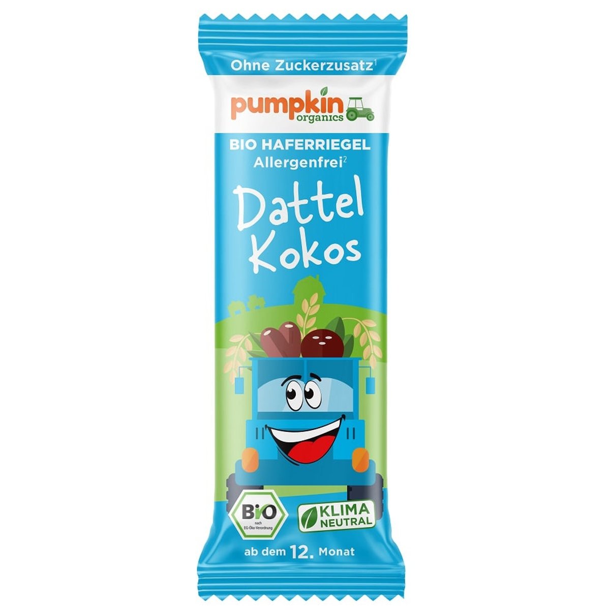 Pumpkin Organics BIO Haferriegel Dattel Kokosnuss