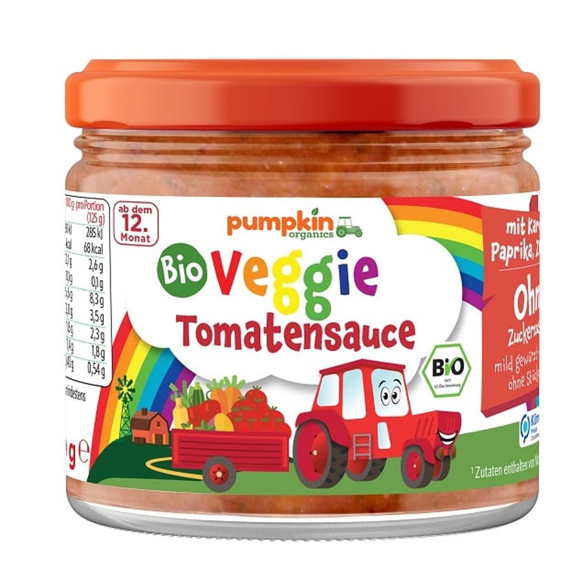 Pumpkin Organics BIO Tomaten Gemüse Sauce, ab dem 12. Monat