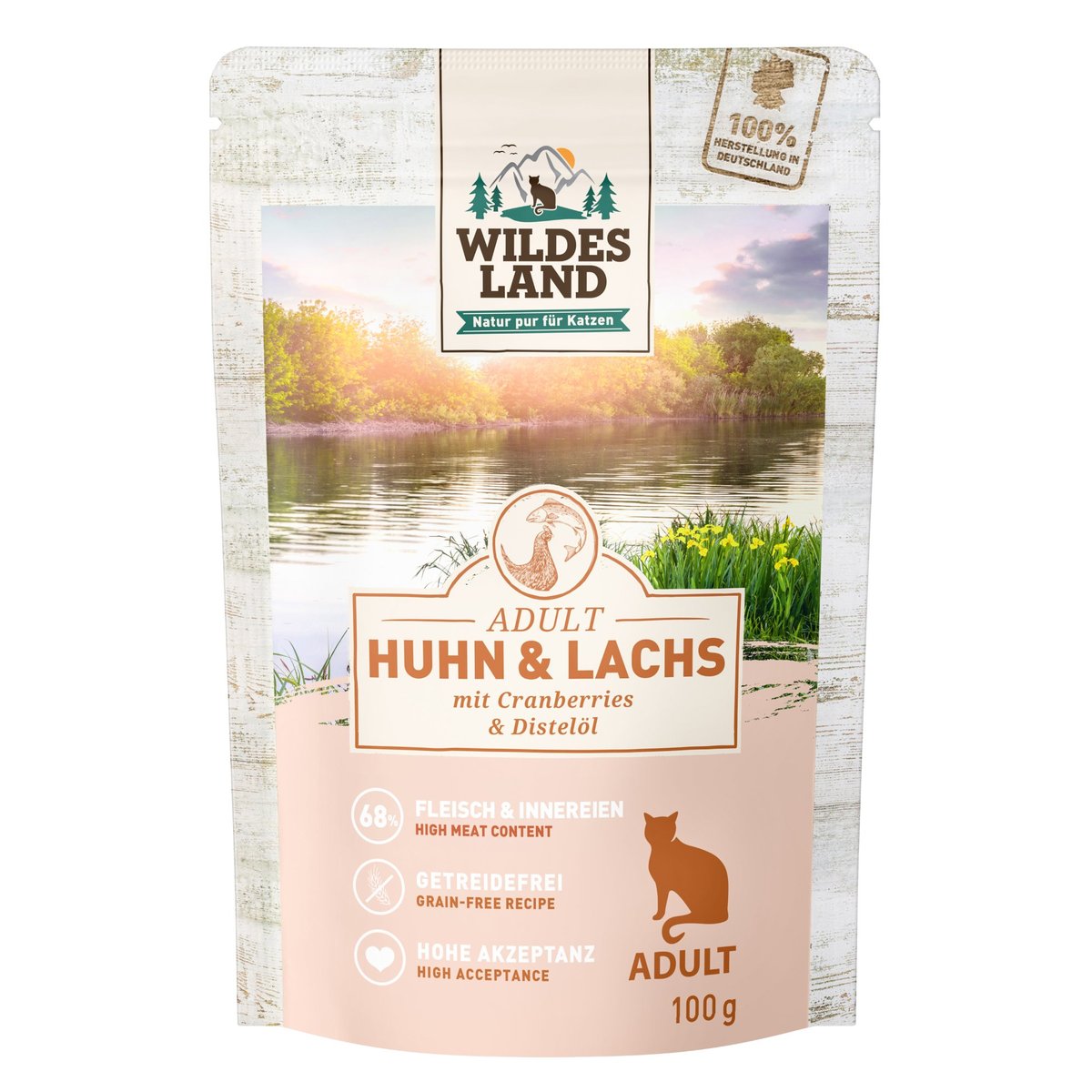 Wildes Land Huhn und Lachs mit Cranberries ADULT