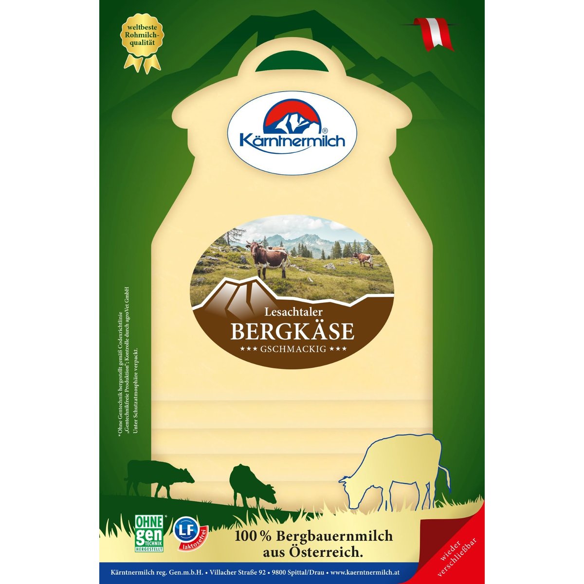 Kärntnermilch Lesachtaler Bergkäse in Scheiben