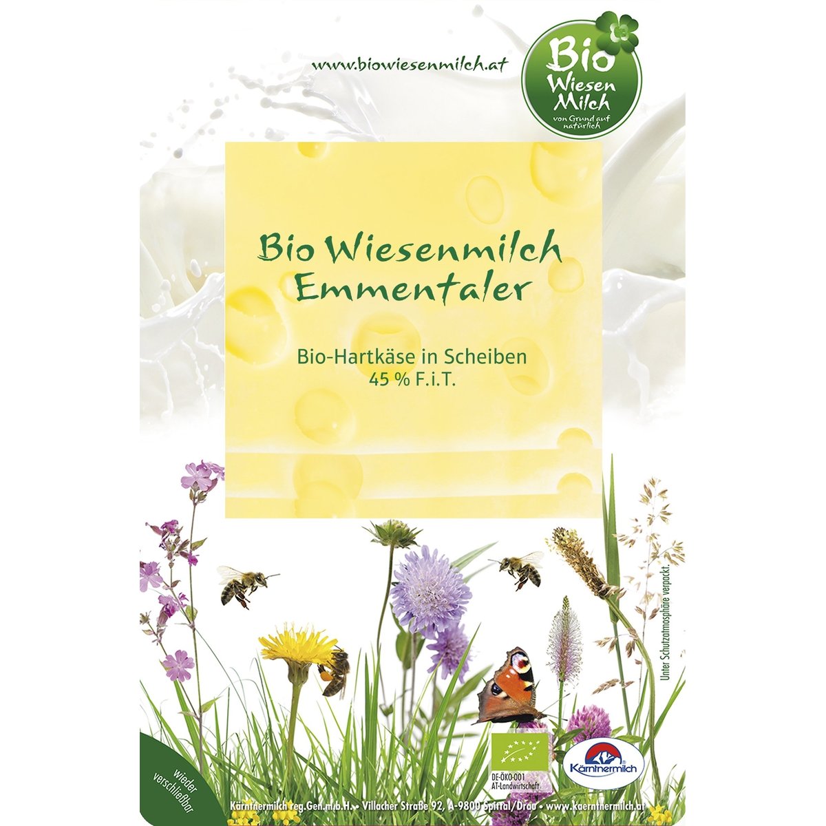 Kärntnermilch BIO Wiesenmilch Emmentaler in Scheiben