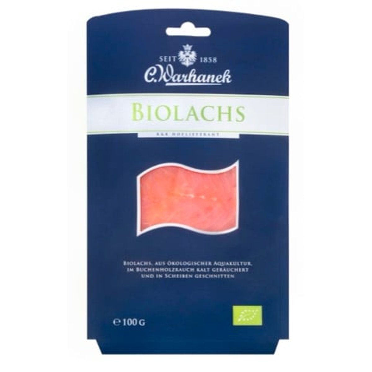 Warhanek BIO Lachs kalt geräuchert und in Scheiben geschnitten