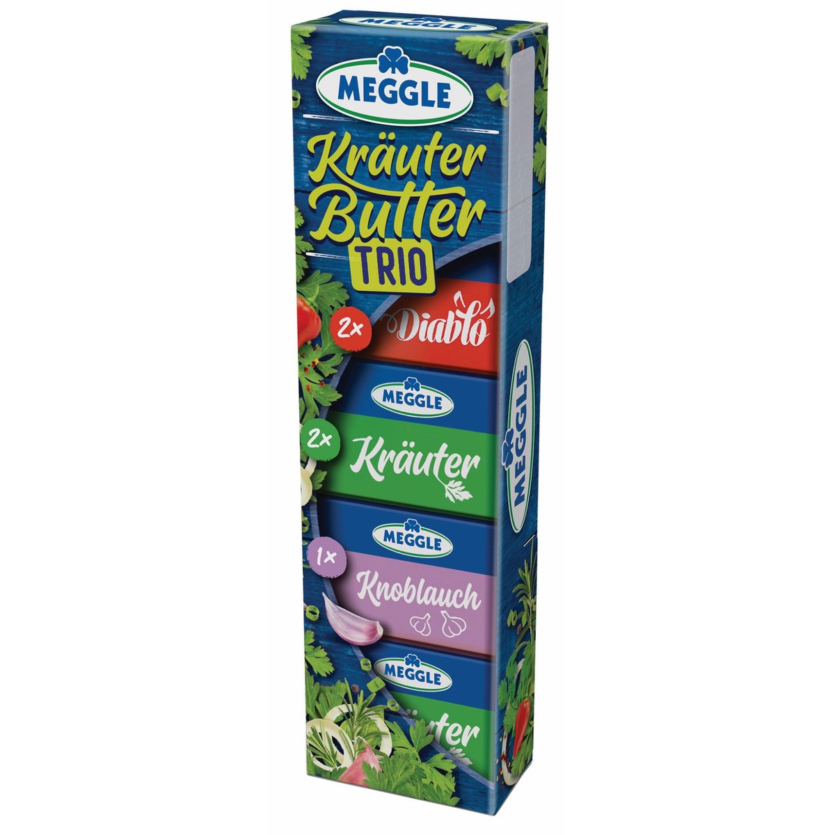 Meggle Kräuterbutter Trio Riegel 5x20g