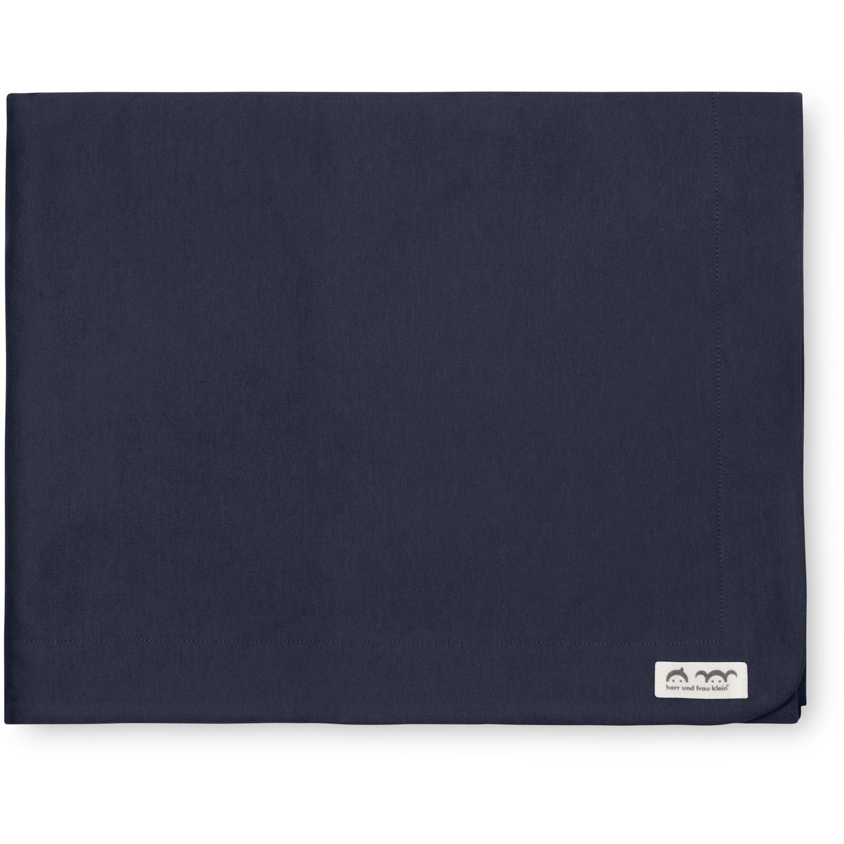 Herr Und Frau Klein Babydecke Leni Aus Bio-Baumwolle Nachtblau Gestreift 80X90Cm-image