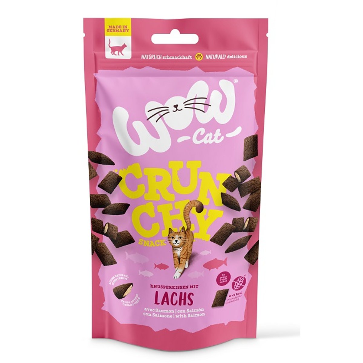 WOW CAT Crunchy Snack mit Lachs