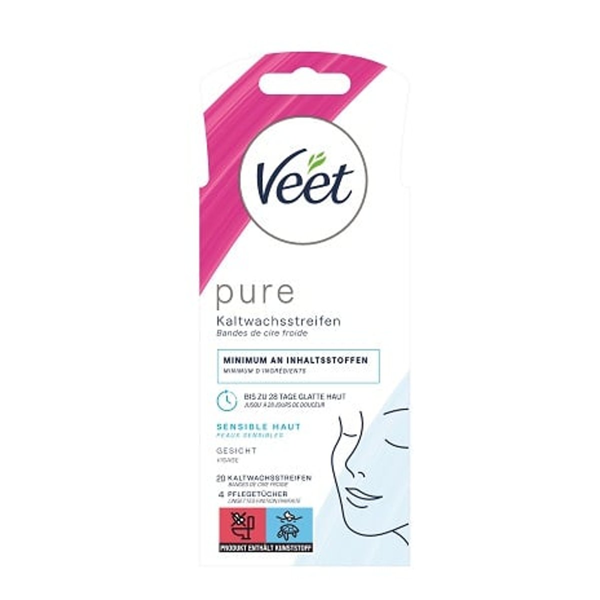 Veet Kaltwachsstreifen Gesicht Sensitive Haut