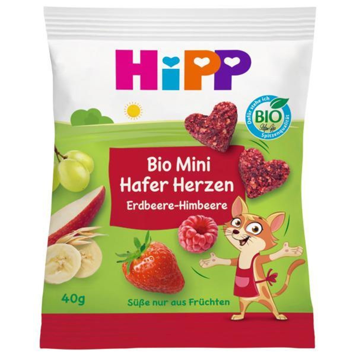 HiPP BIO Mini Hafer-Herzen Erdbeere-Himbeere