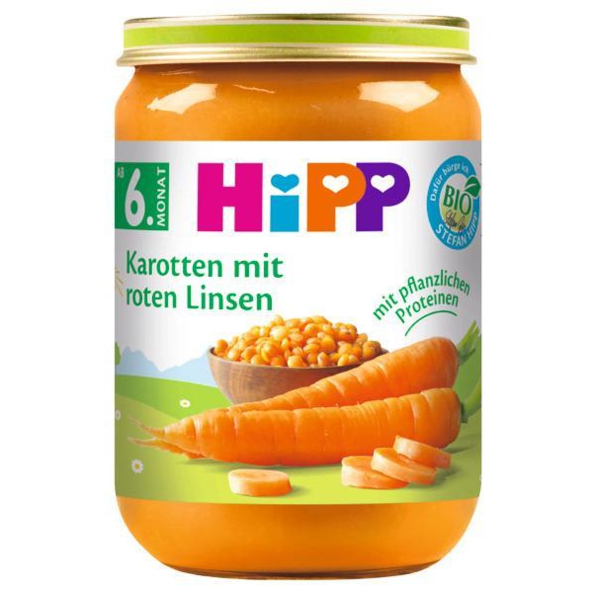 HiPP BIO Gemüse Karotten mit roten Linsen, ab dem 6. Monat
